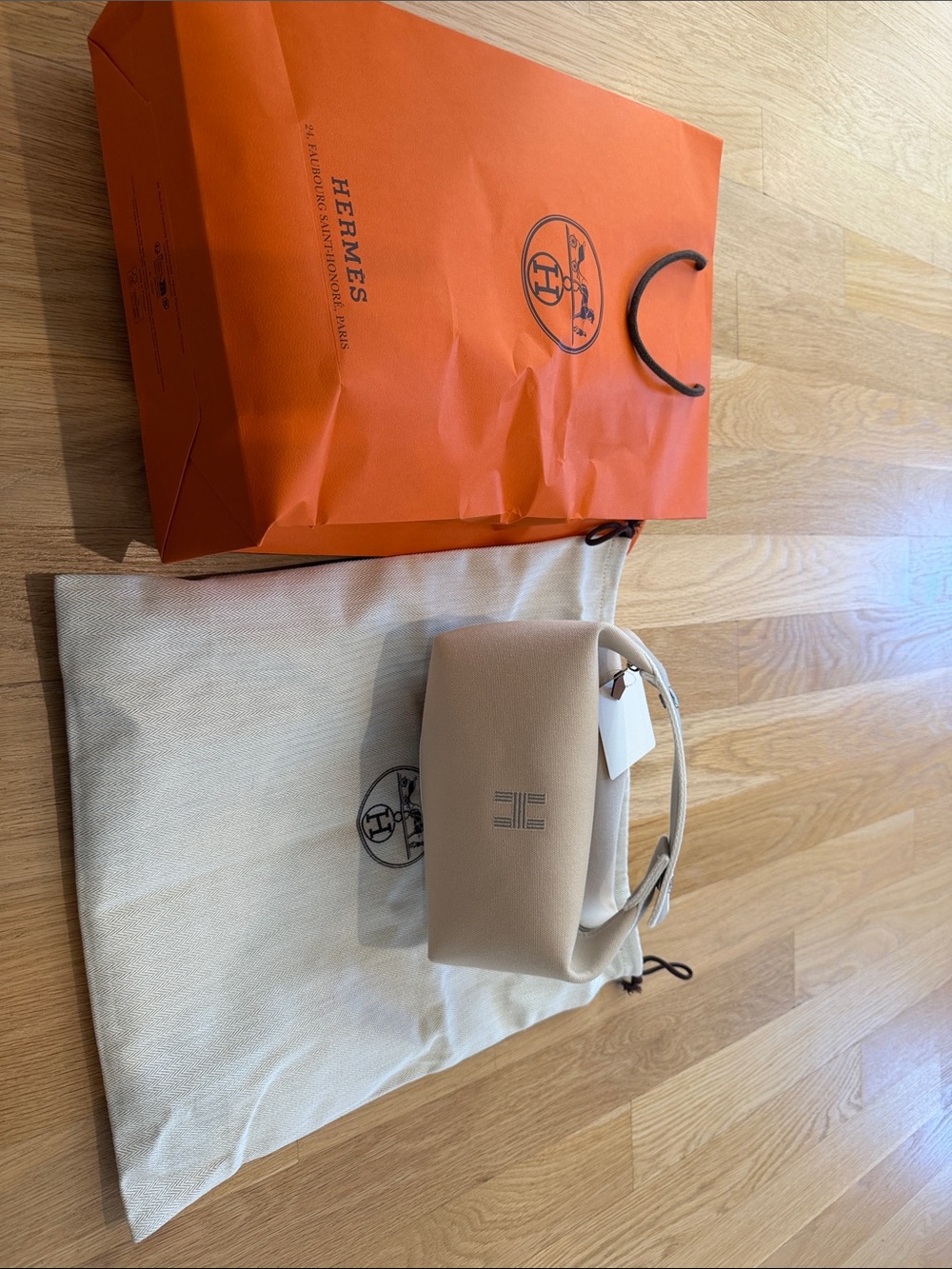 Hermes Neutral Beige Mini Top-Handle Bag